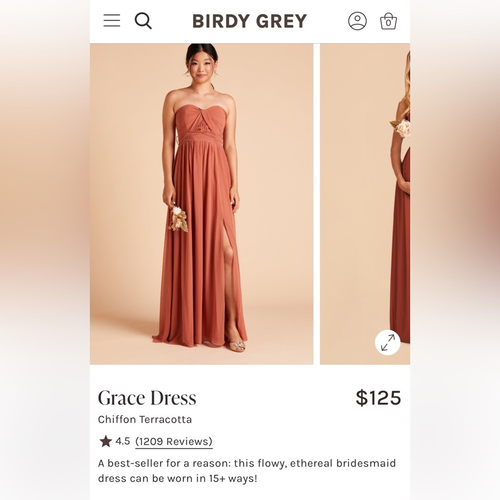 Birdy Grey terra-cotta convertible “Grace” dress